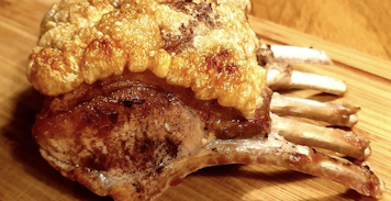Photo of pork roast with golden crackling
